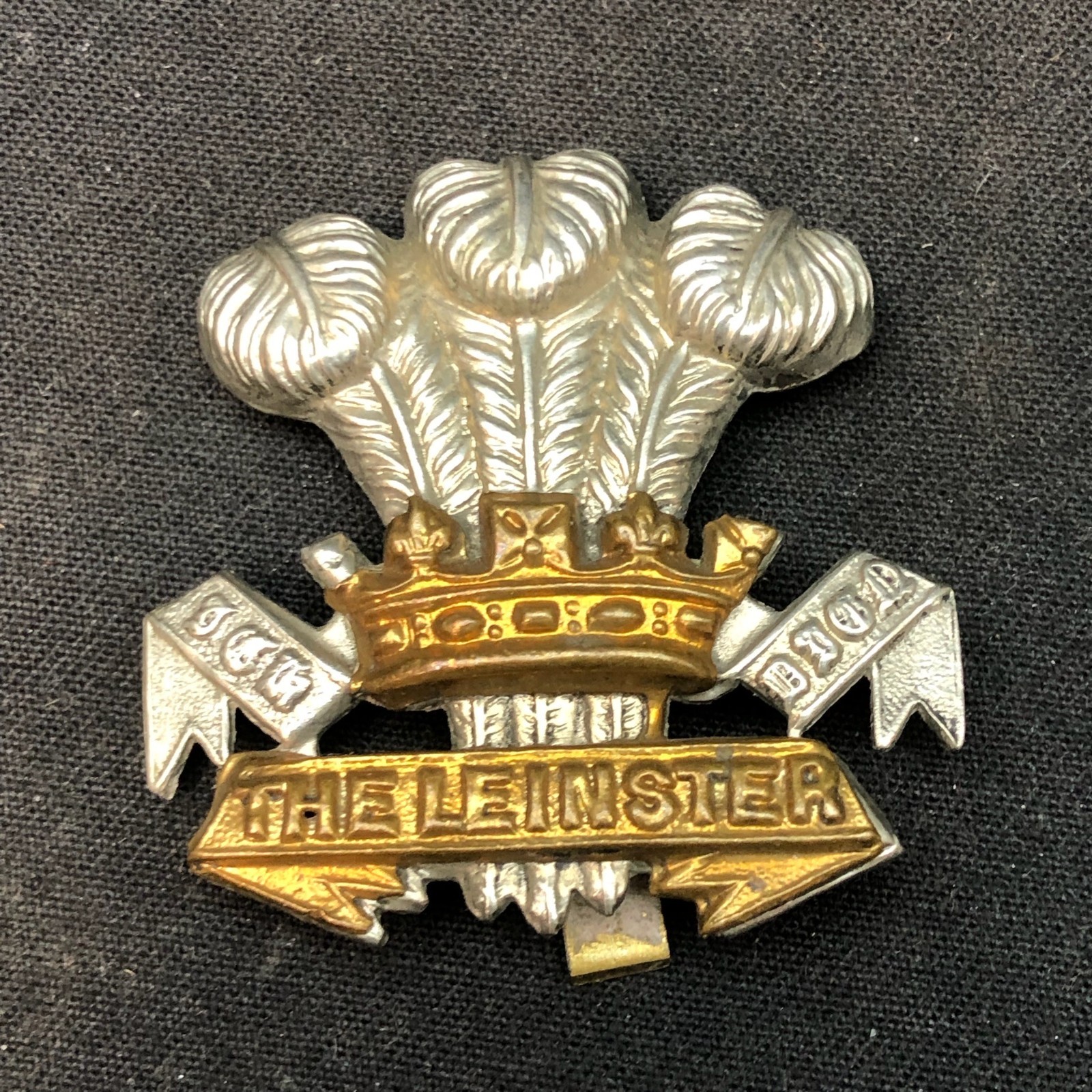 Prince of Wales's Leinster Regiment - Original British Army Cap Badge