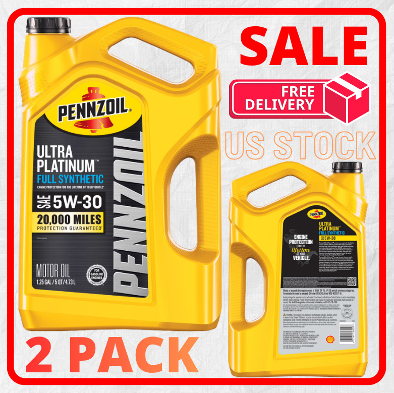 [US STOCK] Pennzoil Ultra Platinum Full Synthetic 5W-30 Motor Oil (2 PACK)