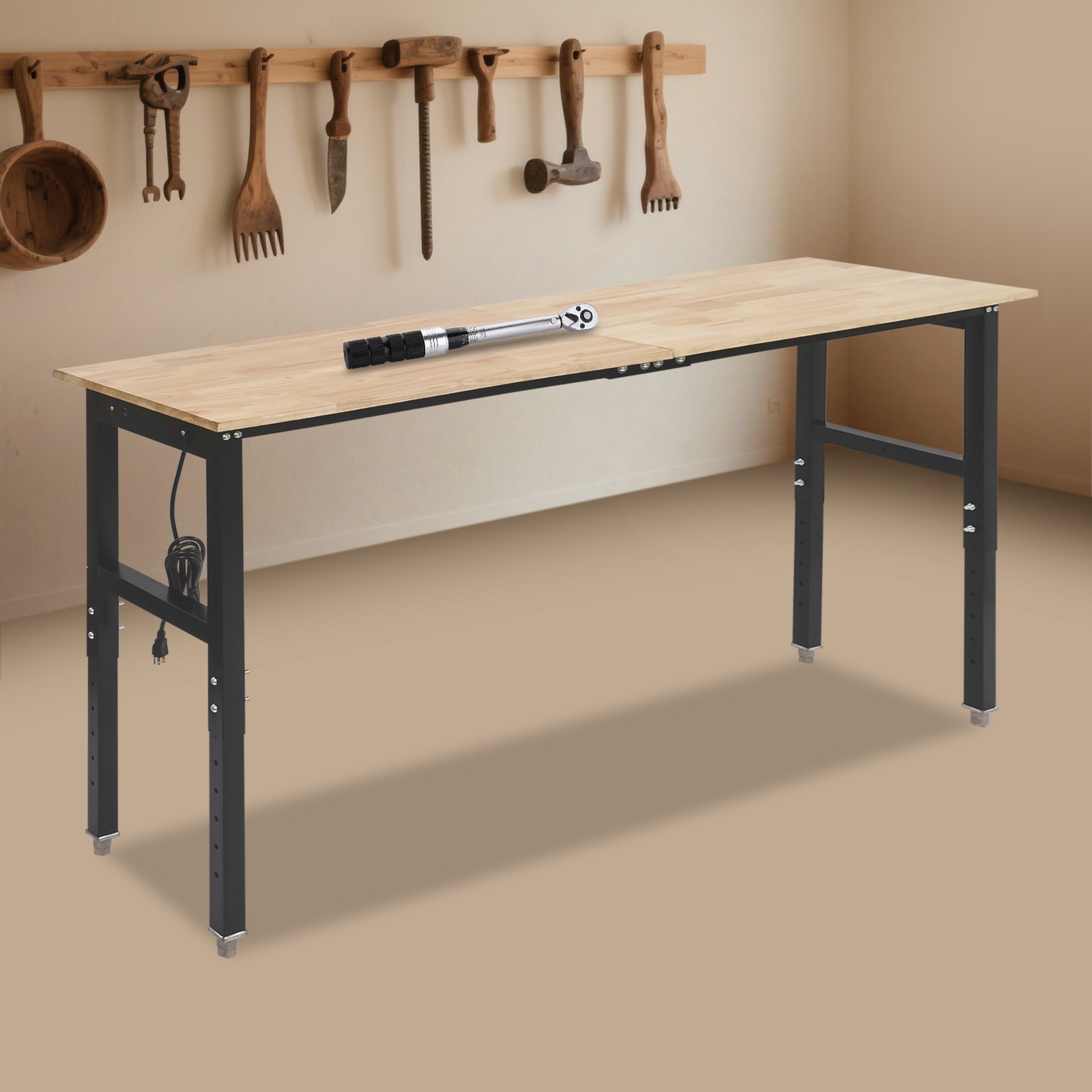Workbench Heavy Duty Work Bench Adjustable Workbench Freestanding 907kg/2000lbs