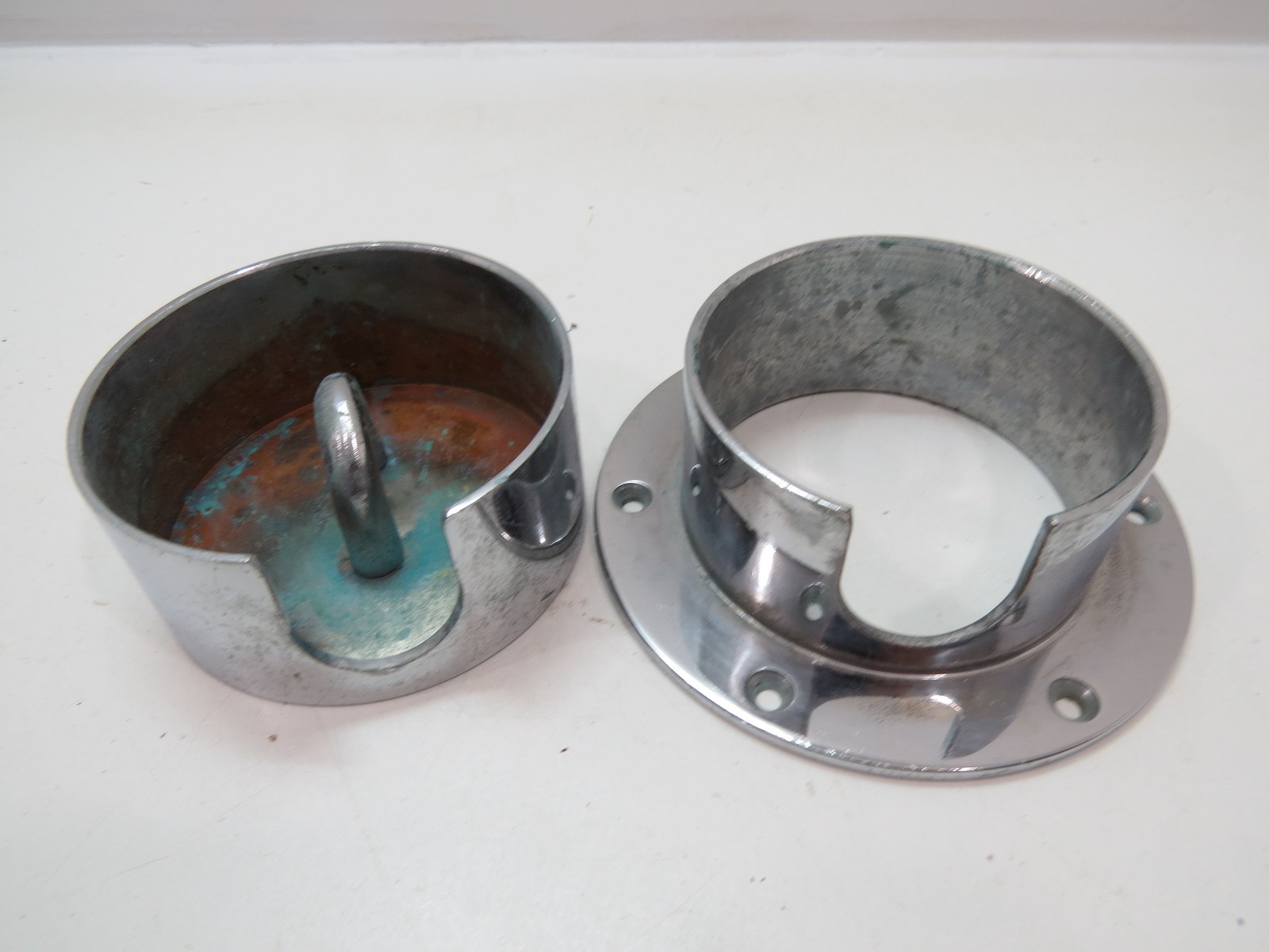 3+3/8 INCH CHROME OVER BRONZE DECK PIPE (B6B417D)