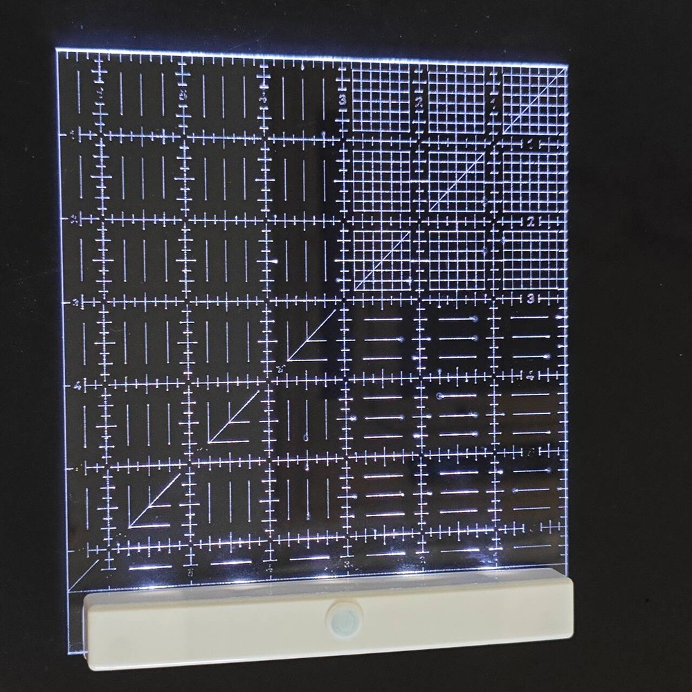 Transparent Glow Acrylic Quilting Ruler Durable Patchwork Ruler