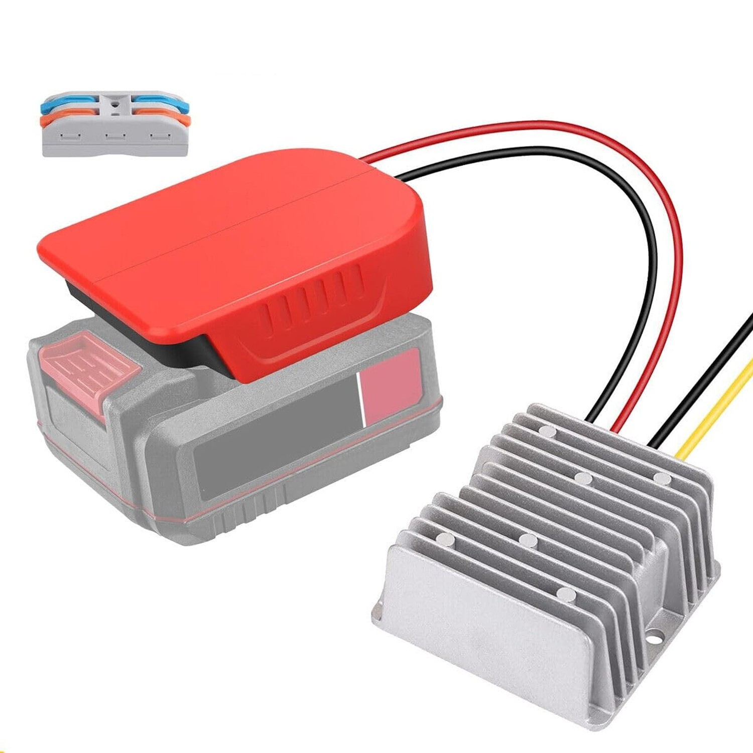 DC 18V to 12V Step Down Converter for Bauer 20V Battery Adapter for Power Whe...