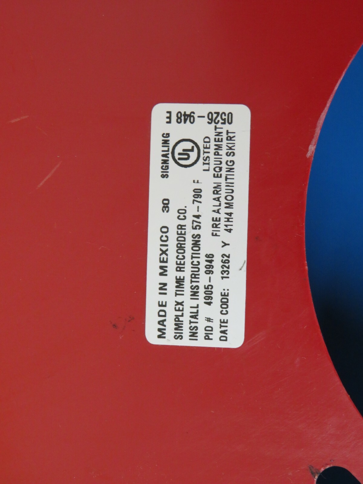 SIMPLEX 4906-9251 ADDRESSABLE SPEAKER STROBE INCLUDES 4905-9946 SKIRT 200 AVAL