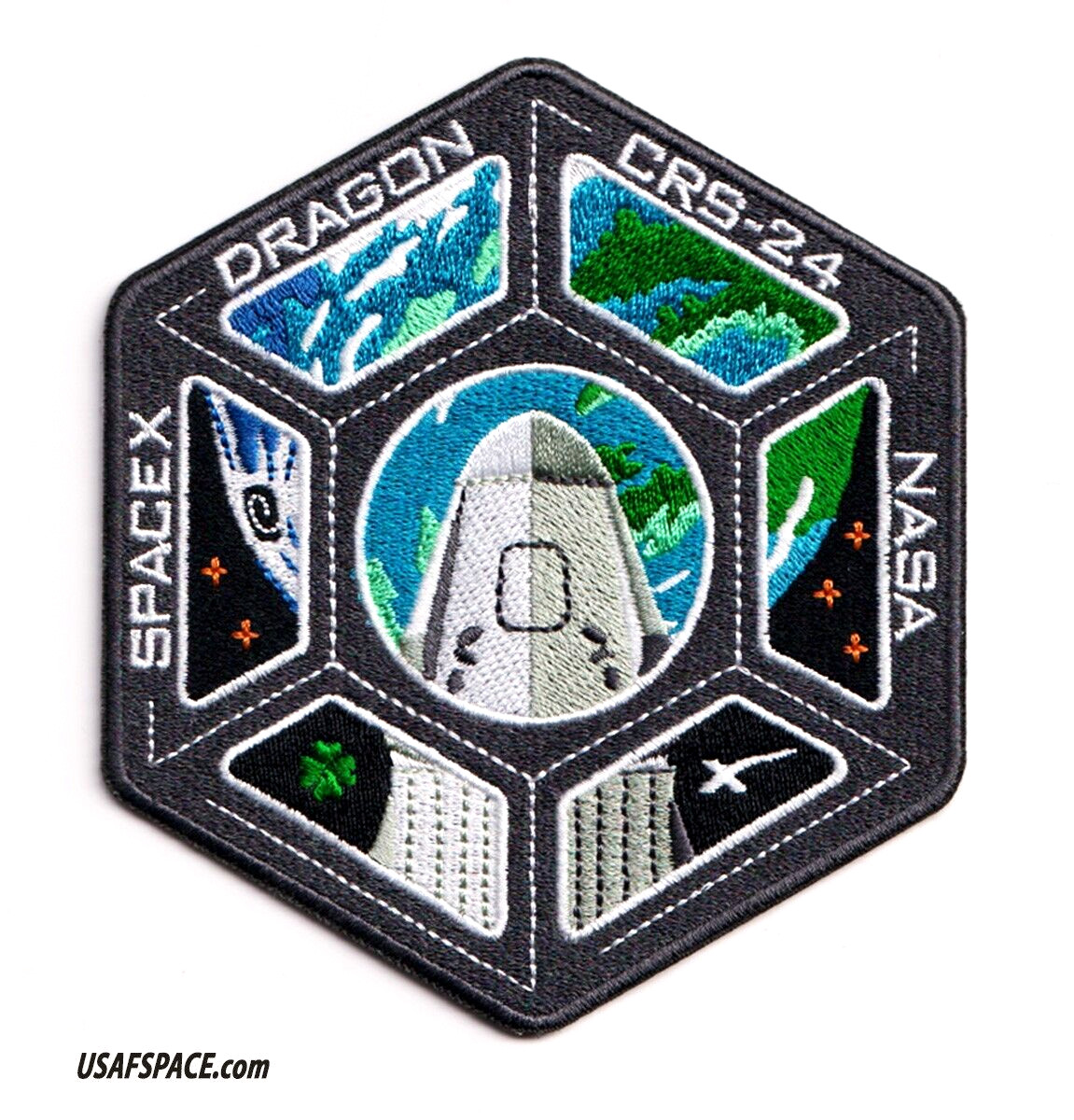 Authentic CRS-24 SPACEX FALCON-9 DRAGON ISS NASA RESUPPLY Mission Employee PATCH