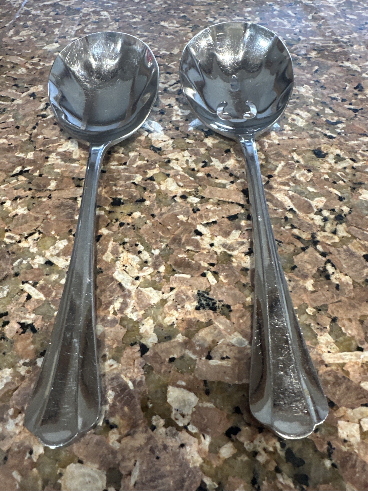 Towle Supreme Cutlery Towle Solid And Slotted Serving Spoons Japan Stainless