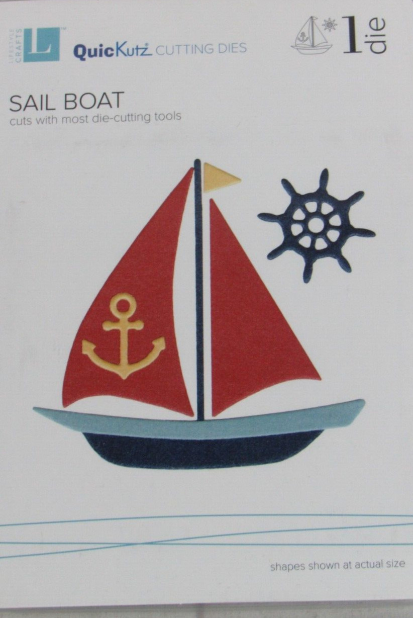 QuicKutz/Lifestyle Crafts Sail Boat 4x4, 1 Cutting Die Set DR0325