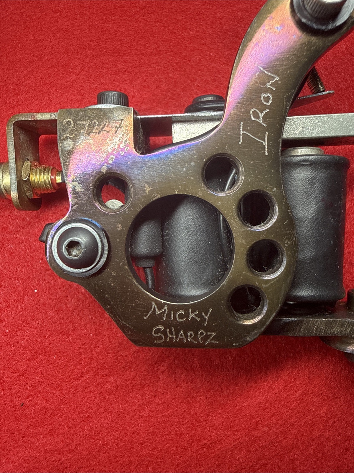 Micky Sharpz Iron Micro Dial Tattoo Machine 2017 Certificate of Authenticity