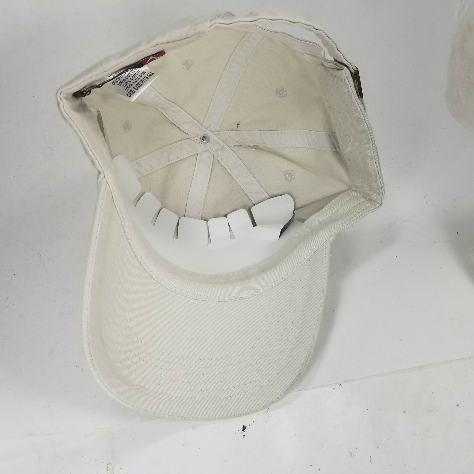 Classic Blank Golf Hat Adjustable White Beige Antigua 100% Cotton Strapback