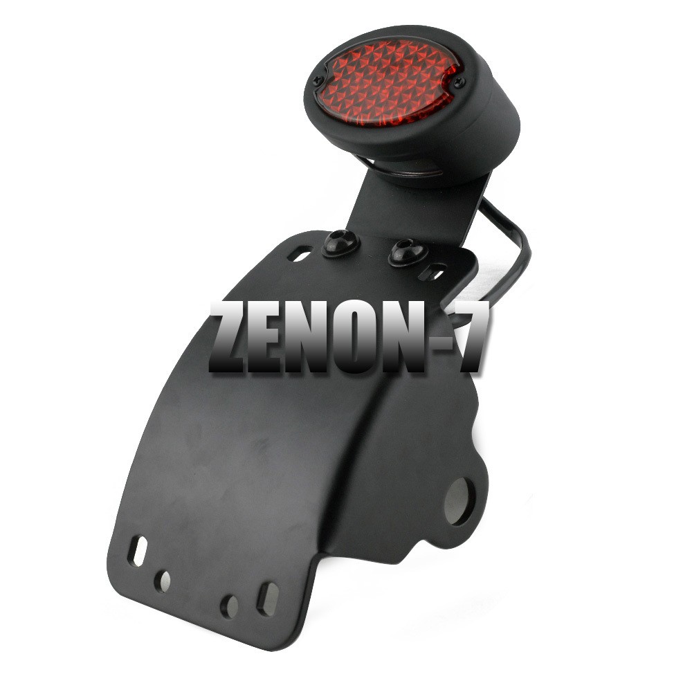 Motorcycle Side Mount License Plate Bracket Tail Light For Harley Chopper Bobber