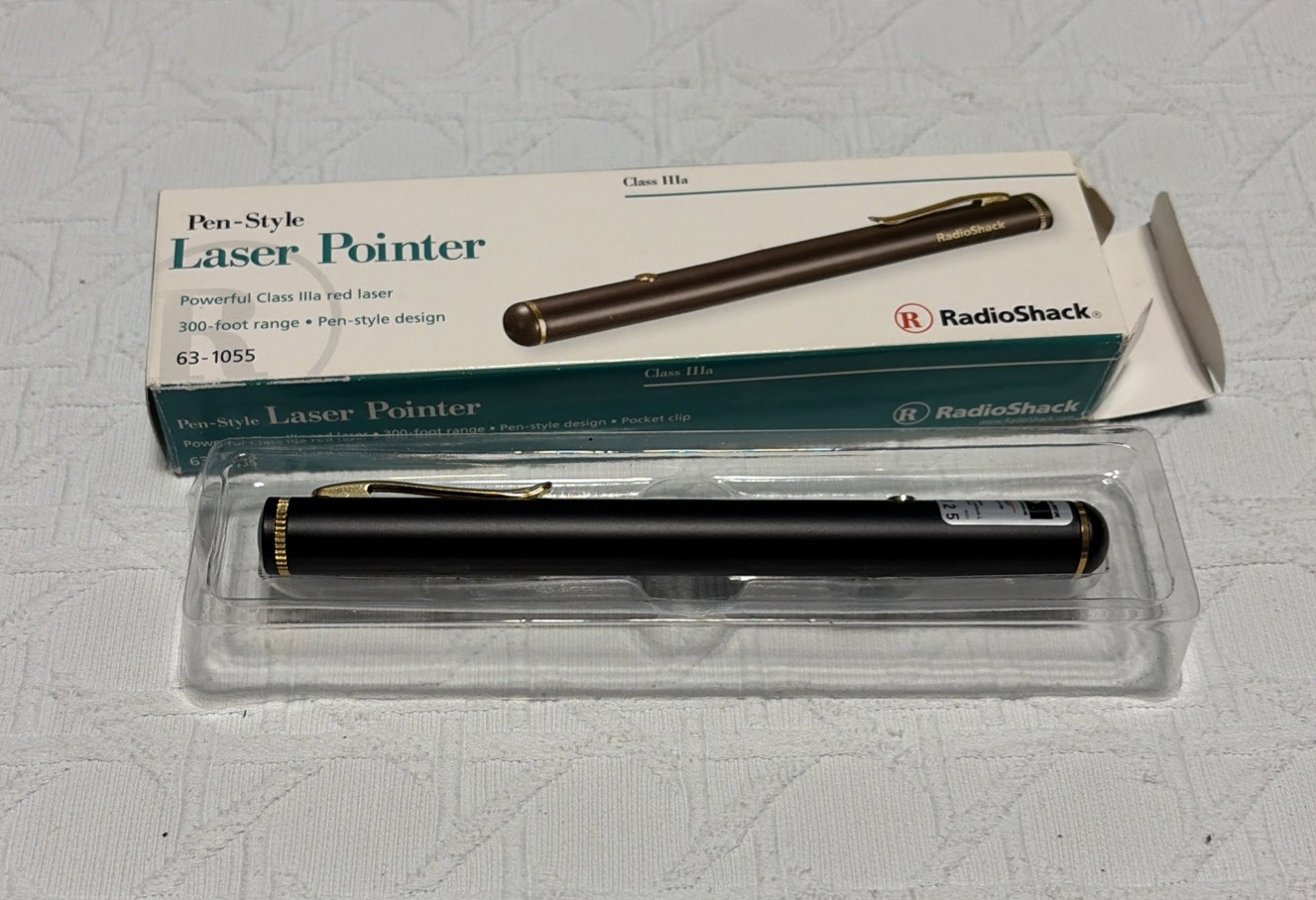 MINT Vintage Radio Shack Slimline Laser Pointer 63-1055 Box Tested Red Light