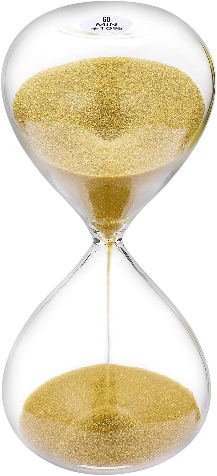Suliao Hourglass 60 Minute Sand Timer: 5.1 Inch Gold Sand Clock Watch 60 Min, La