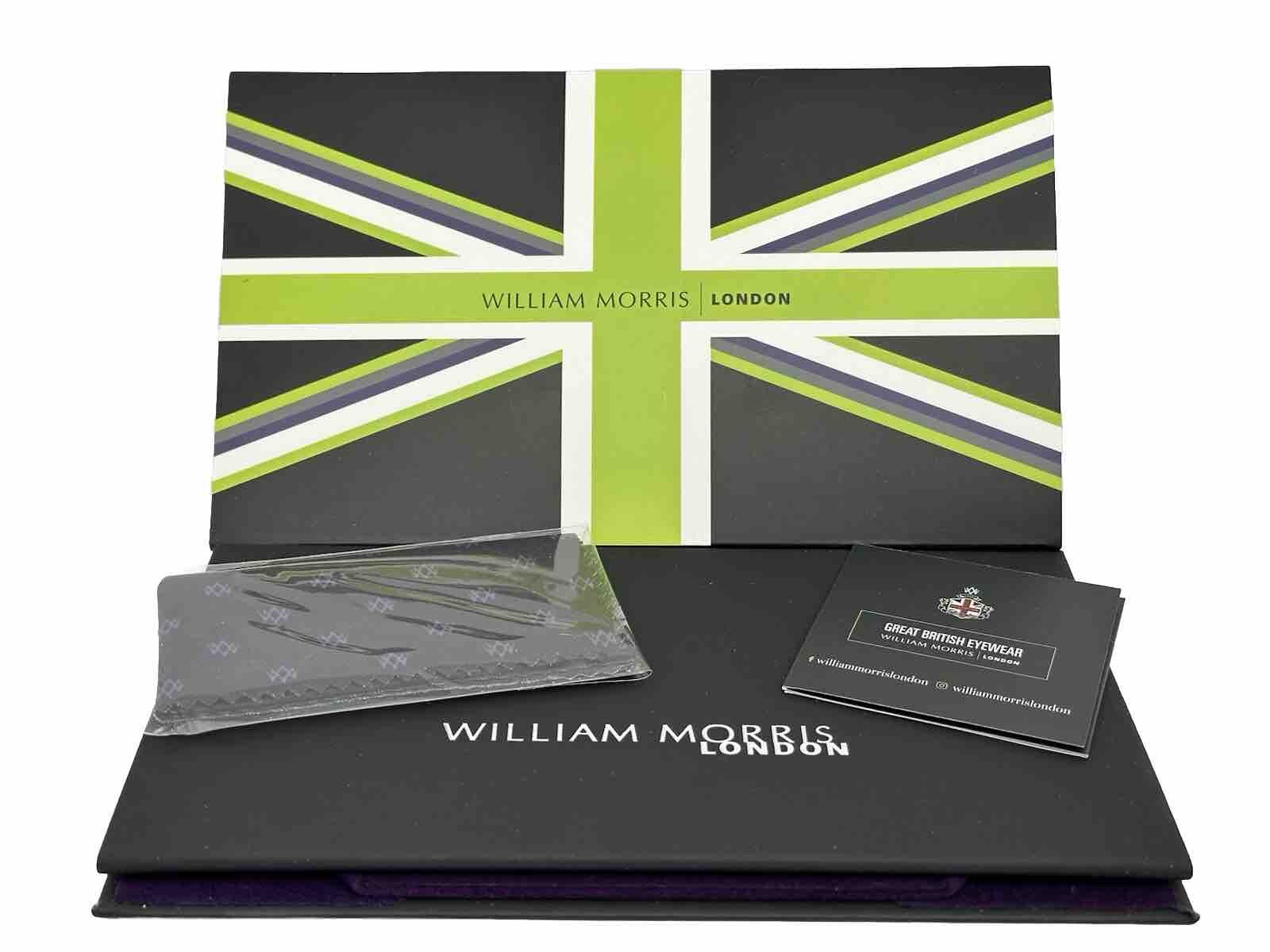 NEW William Morris London Black Semi-Soft Collapsible Eyeglasses Case With Cloth