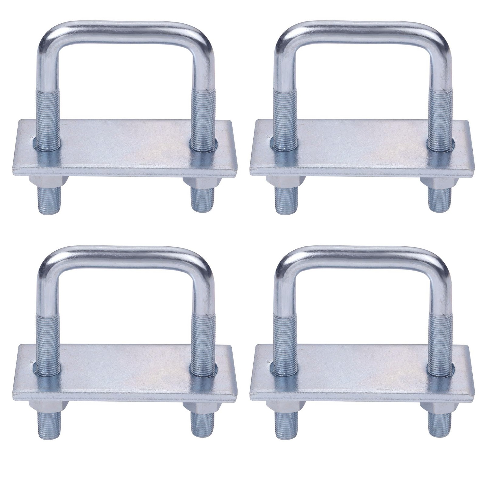 4-Pack Leaf Spring Clamp Kit for Up to 2.5 Inch Wide Springs 2.5, Silver