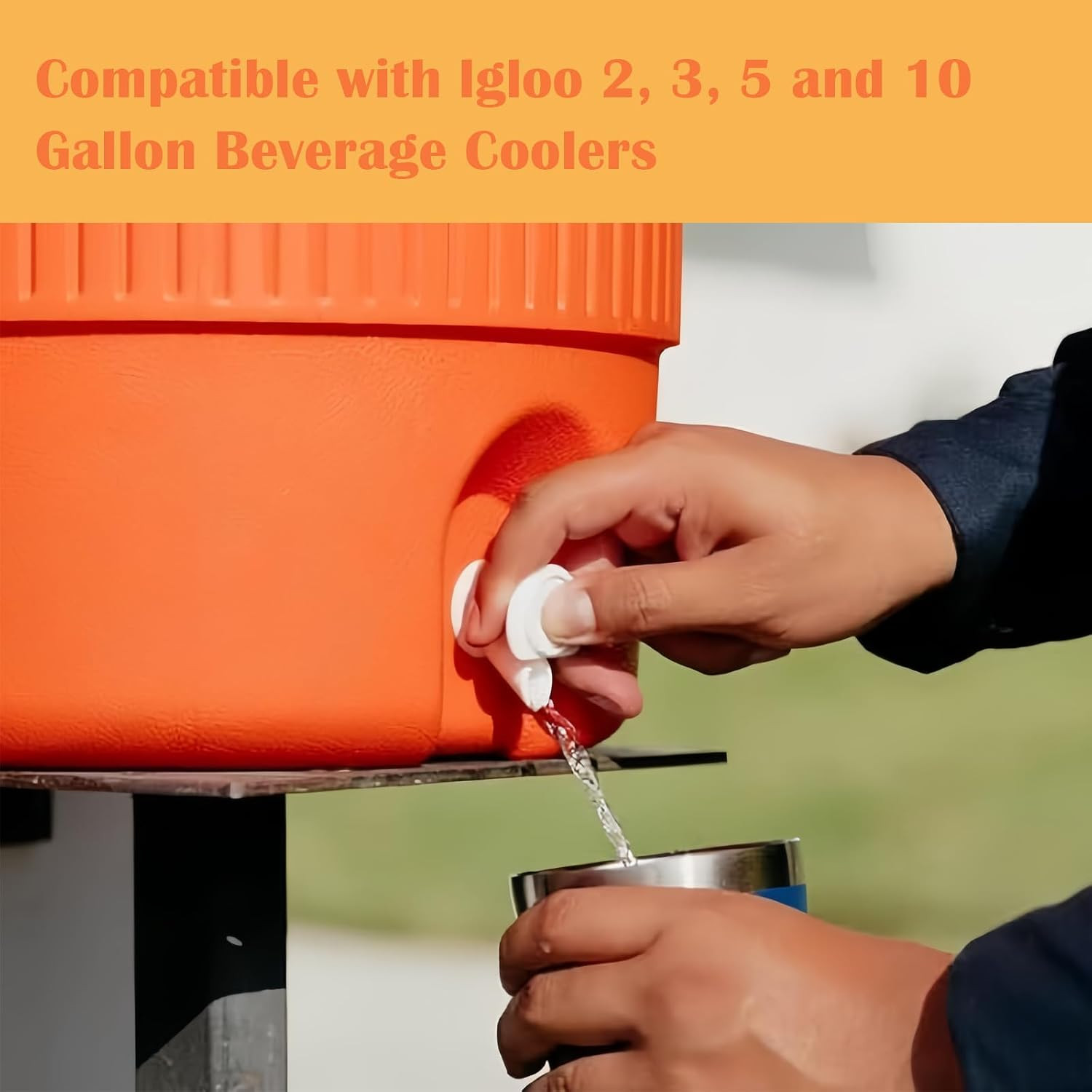Push-Button Cooler Spigot Replacement for Igloo 2-10 Gallon Water Jugs Coolers D