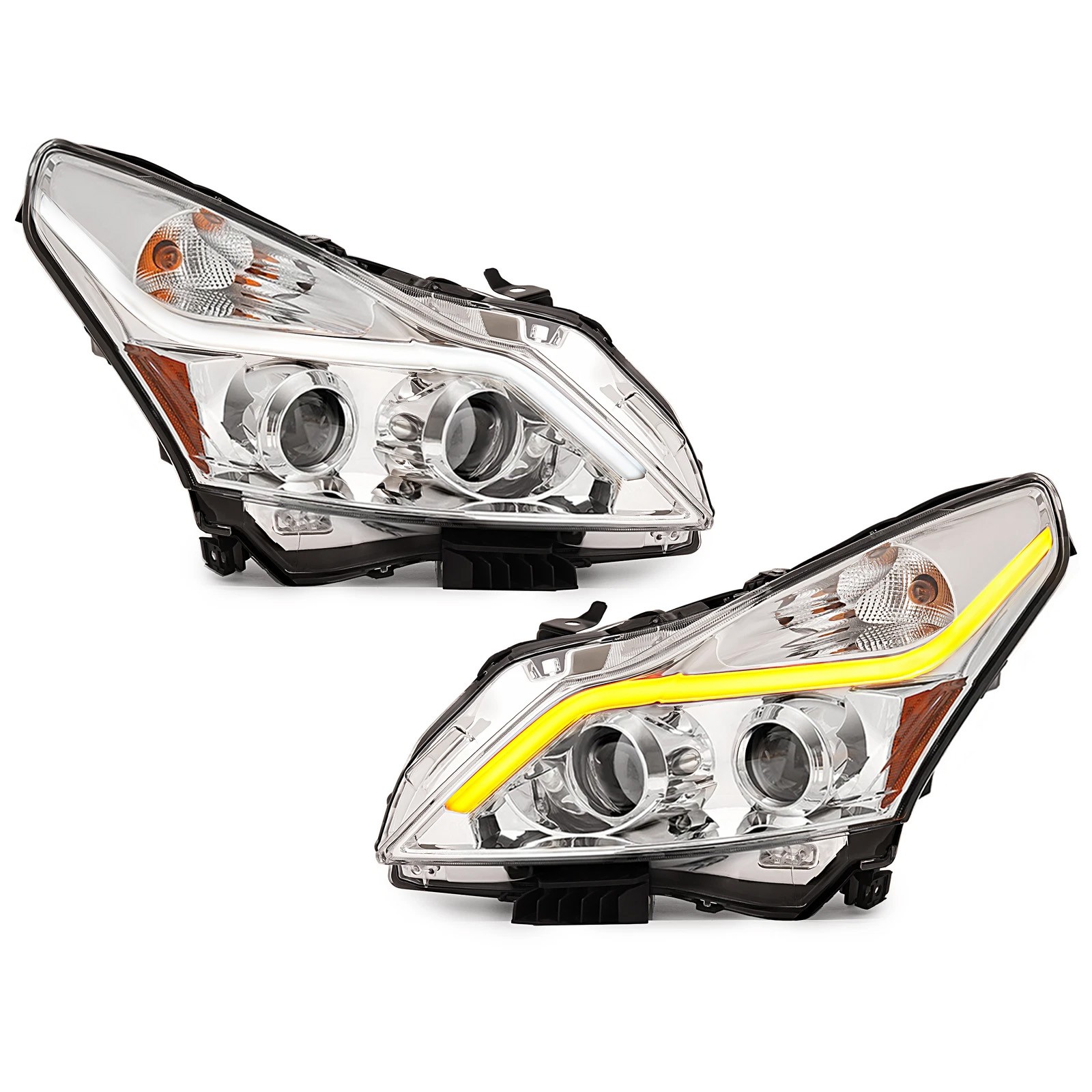 Clear LED Projector Headlights For Infiniti G25/G37/Q40 Sedan 4-Door 2010-13 15
