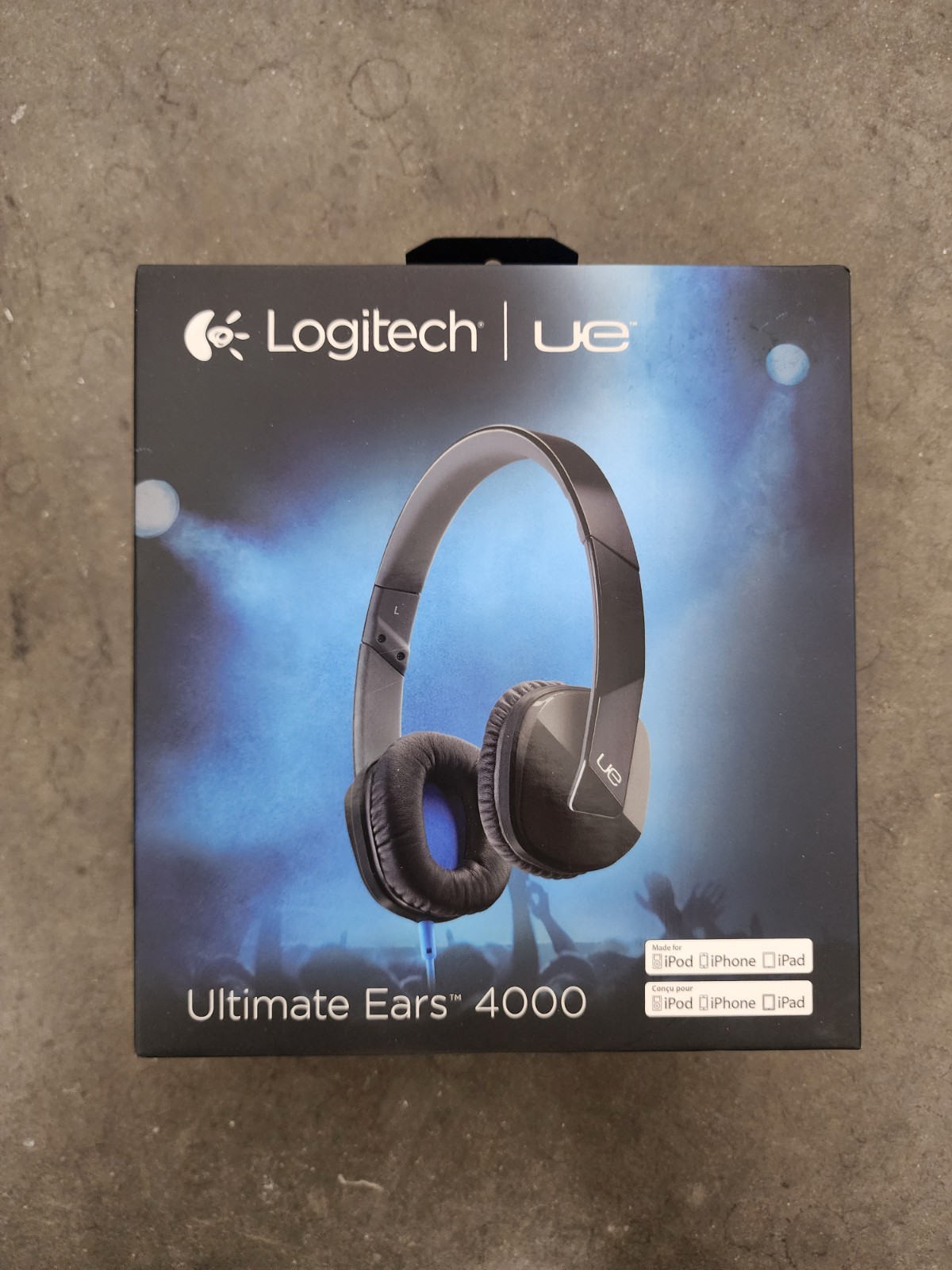 Logitech Ultimate Ears UE 4000 Wired Headphones Headset Microphone Black *New*