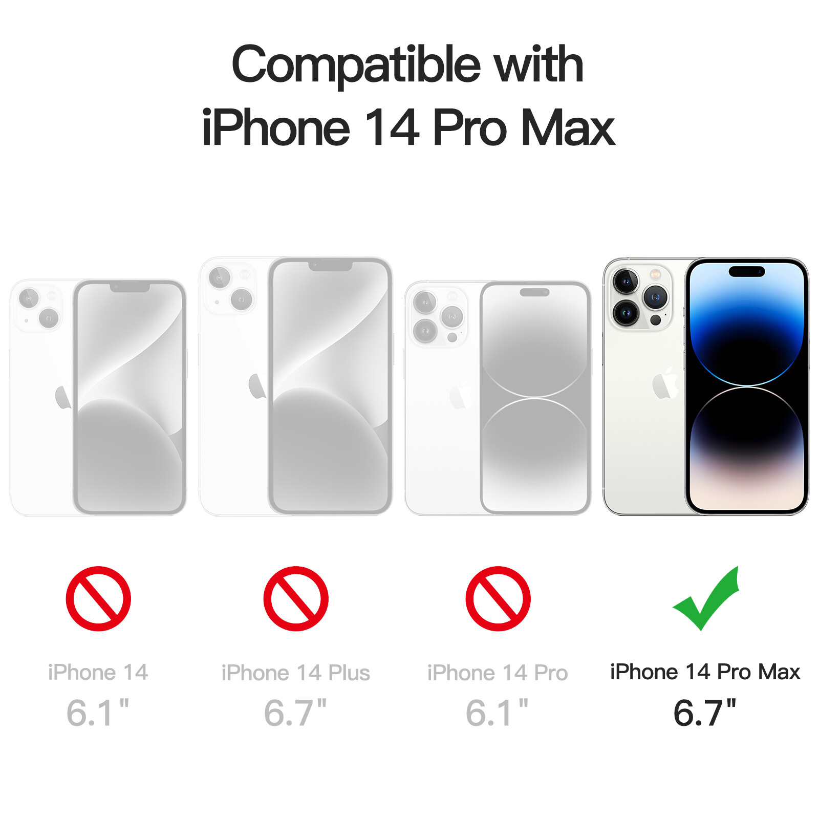 JETech Privacy Screen Protector for iPhone 14 Pro Max 6.7-In with Lens Protector