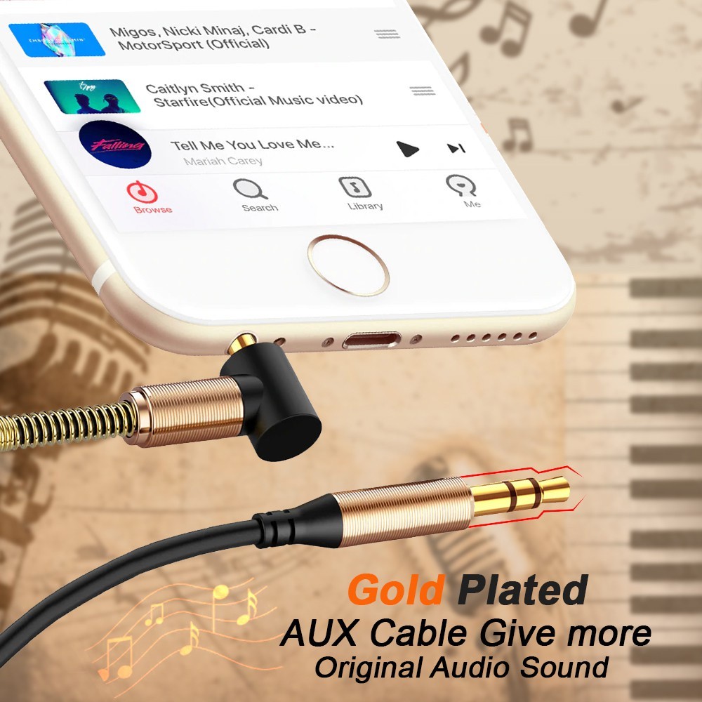 3.5mm AUX Audio Cable Headphone Jack Cord
