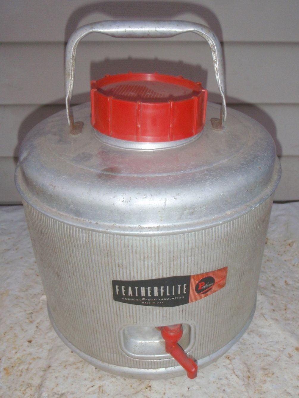 Vintage 1950s Polaron Featherlite 2 Gal Aluminum Water Thermos Cooler