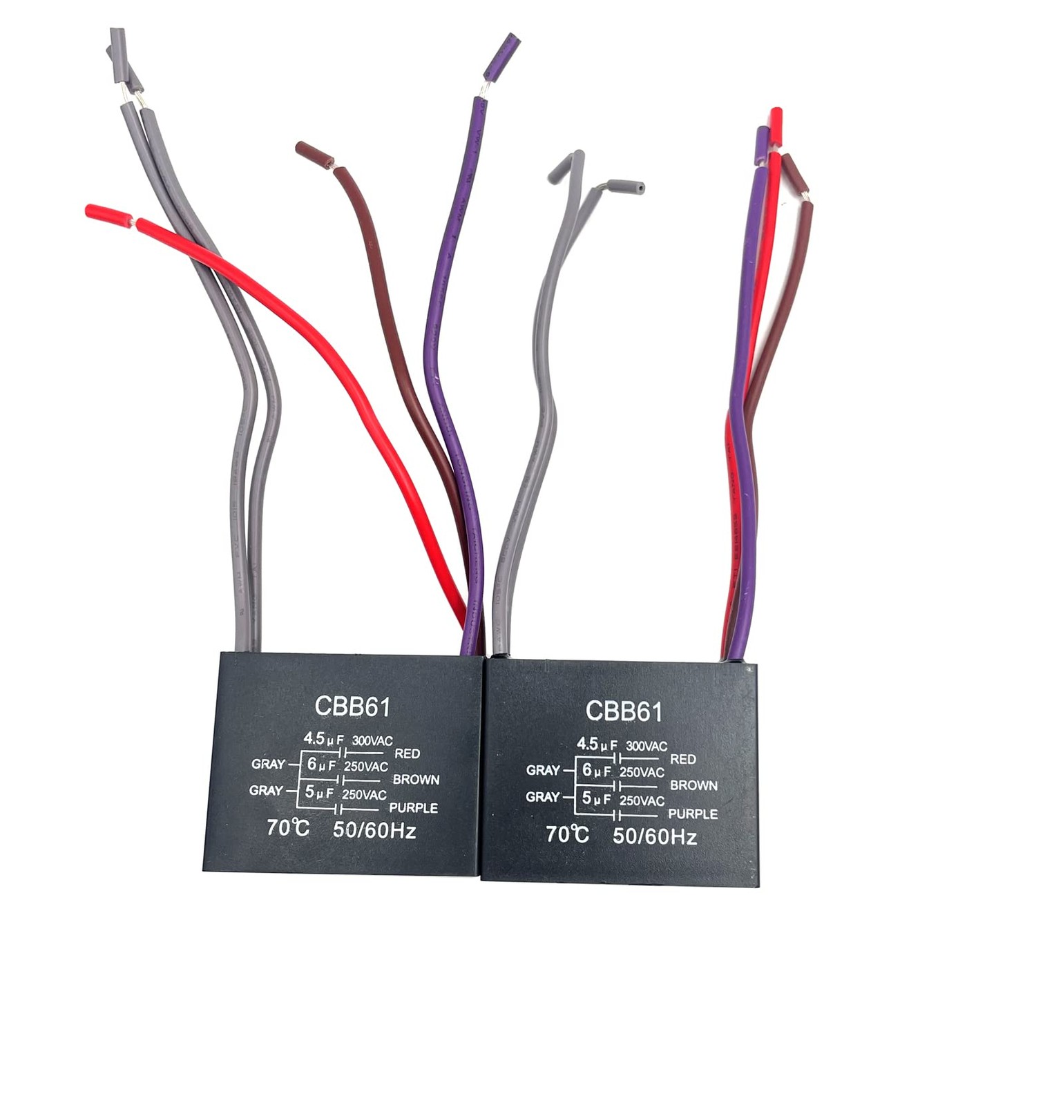 New 5 Wire Ceiling Fan Capacitor Replacement for New Tech CBB61, 250VAC 50/60...