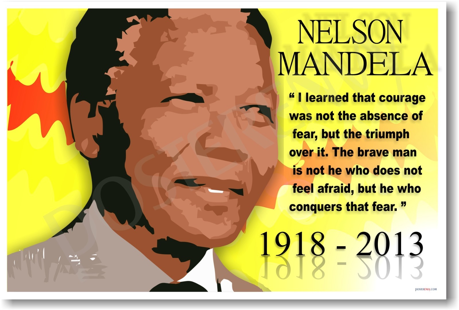 Nelson Mandela "Courage Was Not the Absence of Fear" - NEW Famous Person POSTER