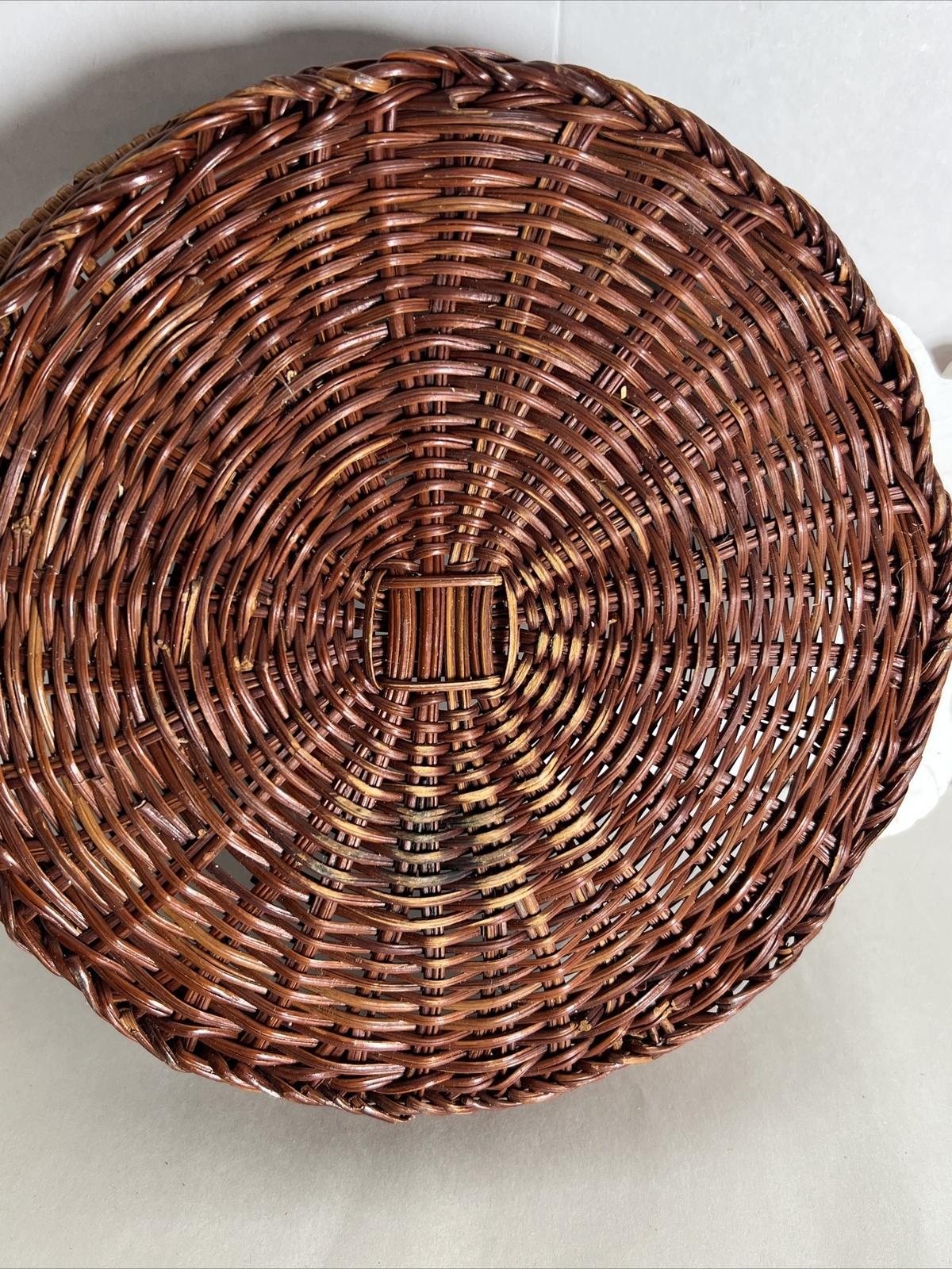 Rooster Design Wicker Brown Basket