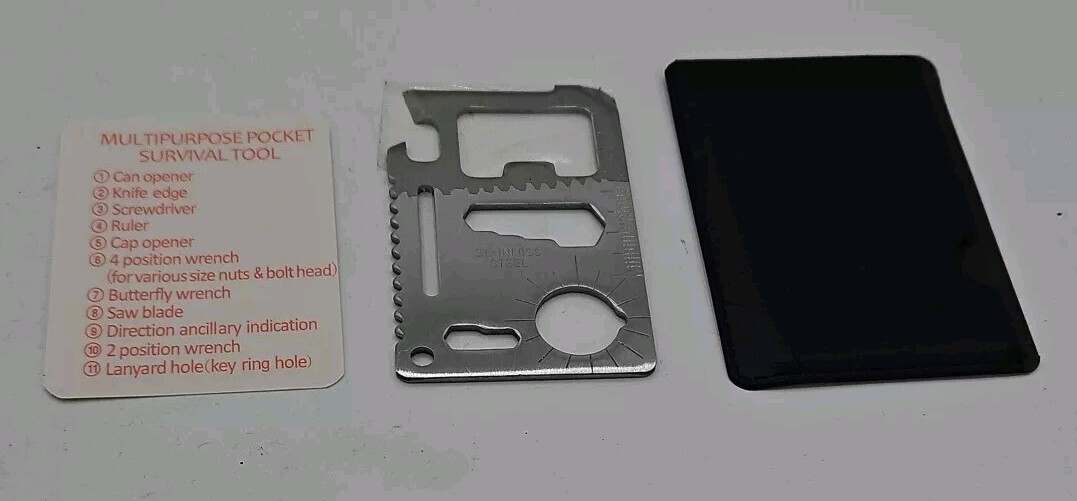 Stainless Steel Multipurpose Pocket Survival Tool - Lot of 19