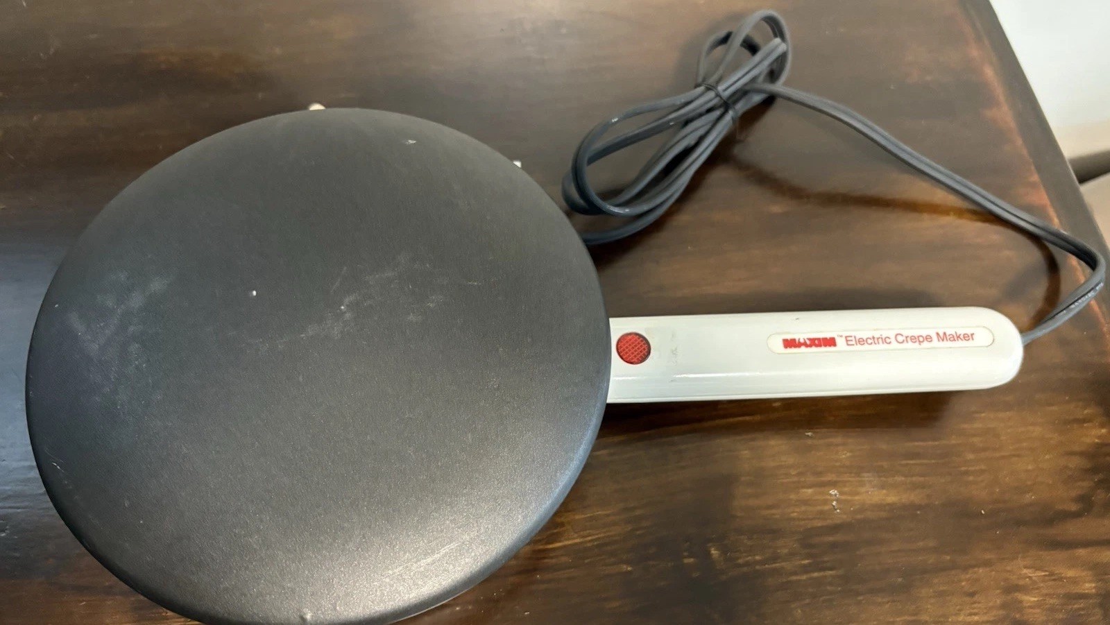 Vtg Maxim Electric Crepe Maker Model #CM-5 - 7 1/2" - Free Ship