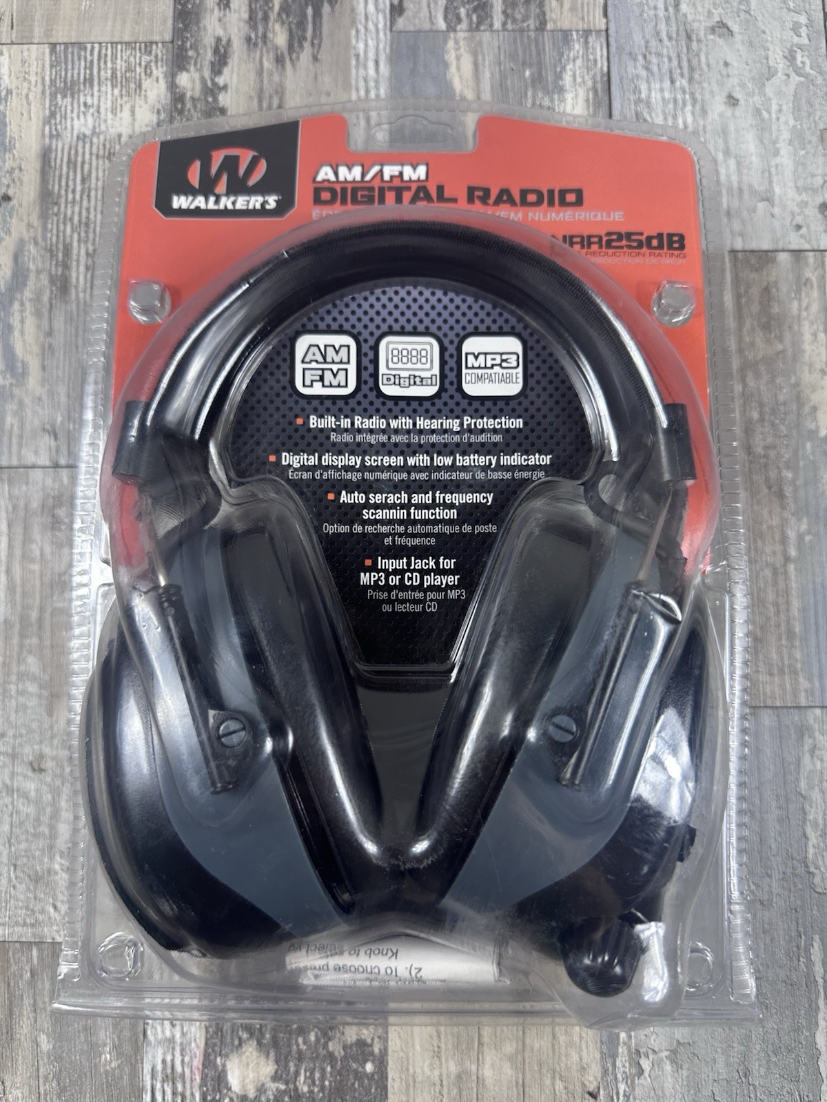 Walkers Over Ear AM/FM Radio Headphones with Digital Display - GWP-RDOM Sealed