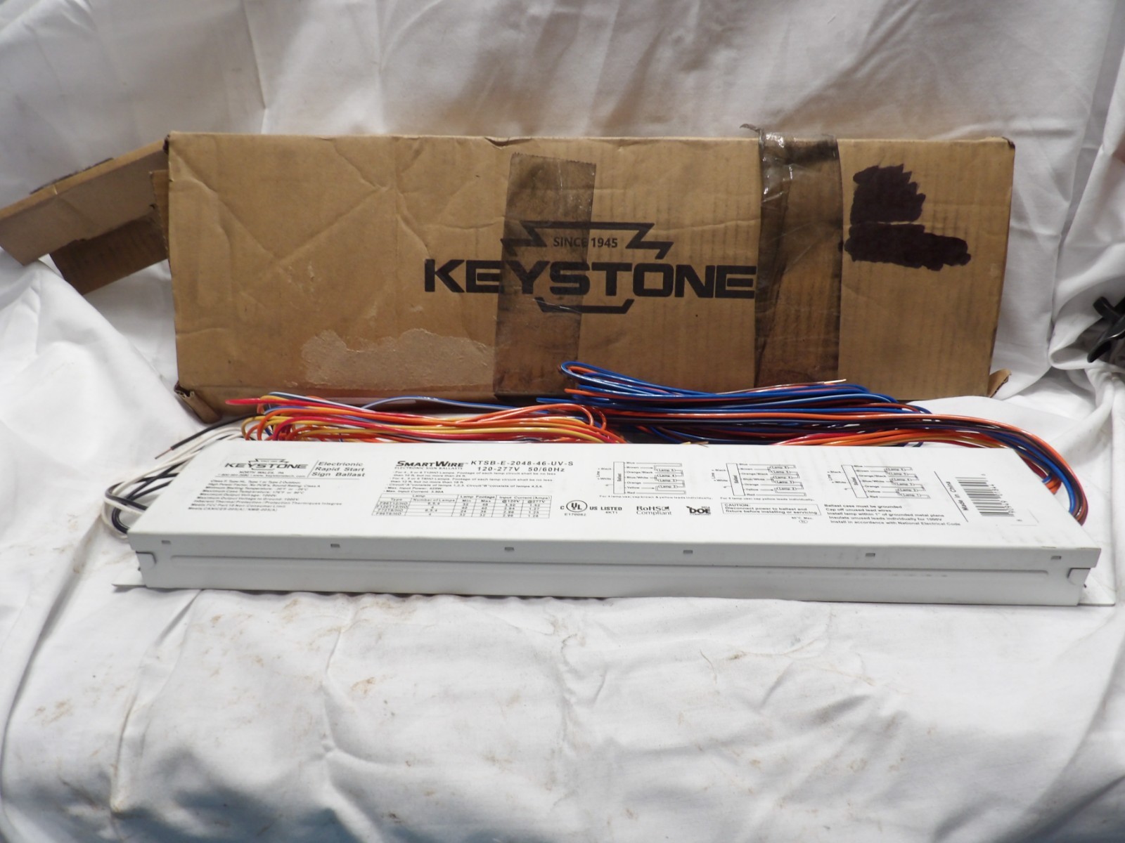 Keystone Electronic Rapid Start Sign Ballast KTSB-E-2048-46-UV-S 120-277V