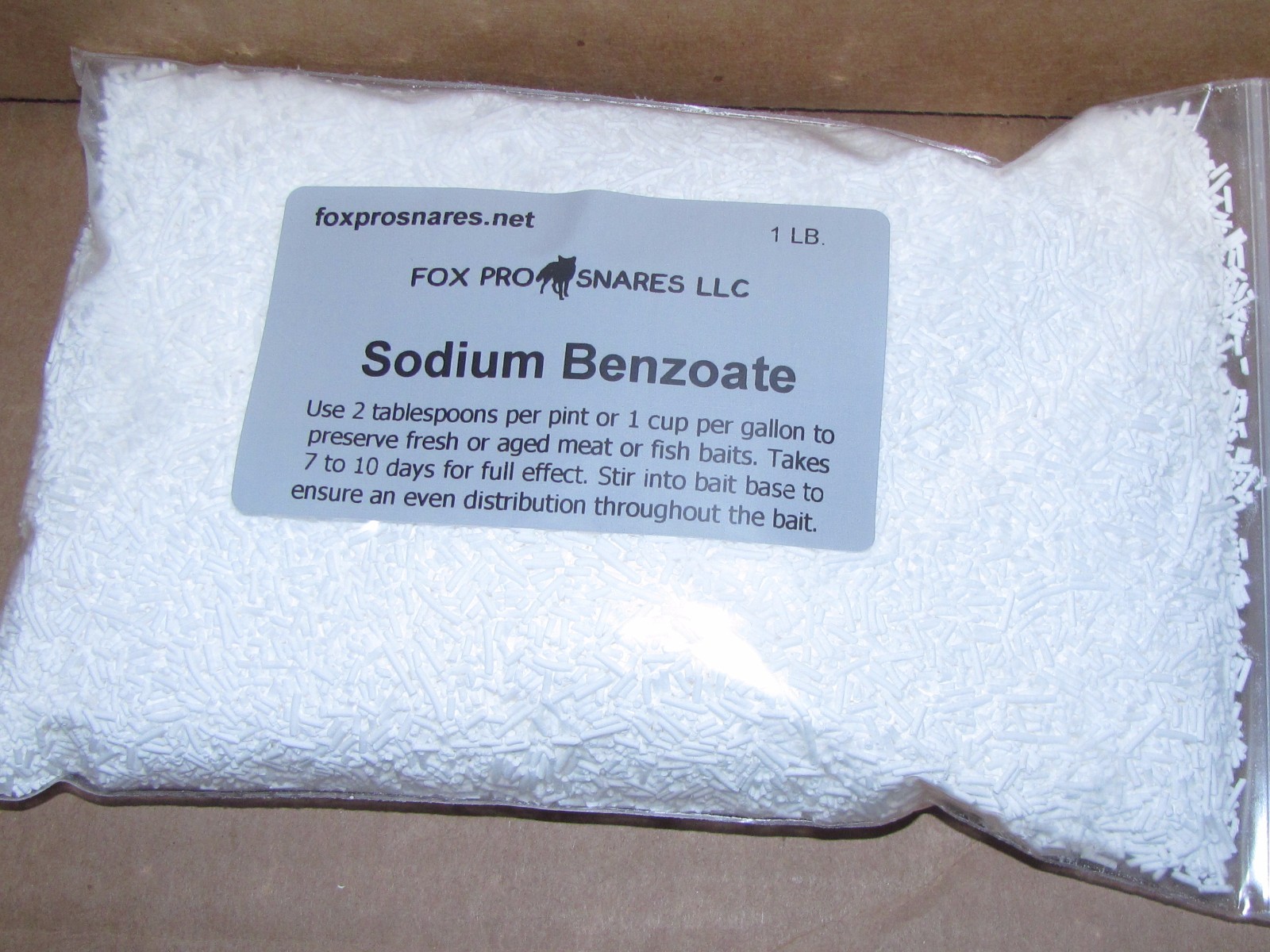 Choice of 1 LB. 5 LB. or 10 LB bag Sodium Benzoate Bait Makers Trapping Duke