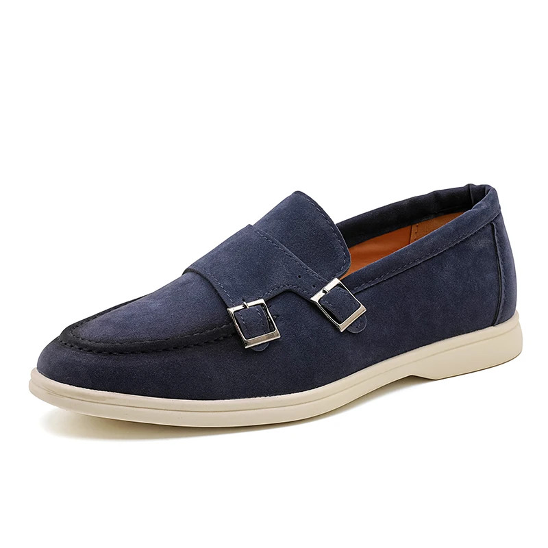 Suede Leather Men's Business Casual Shoes Leisure Outdoor Driving Slip on Flats