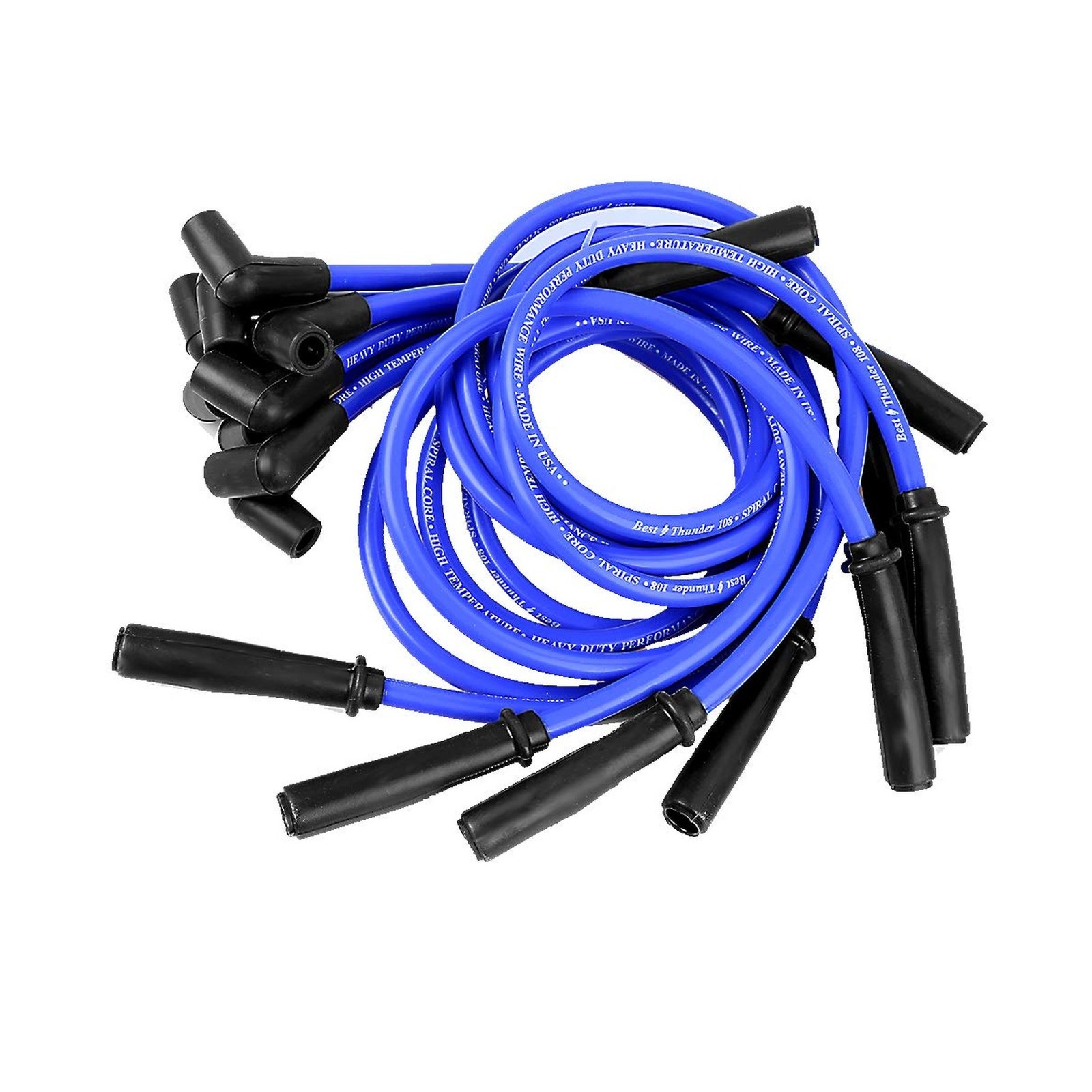 10pcs Spark Plug Wire Set 9mm Blue Ignition Wire Replacement fo... Fast USA SHIP