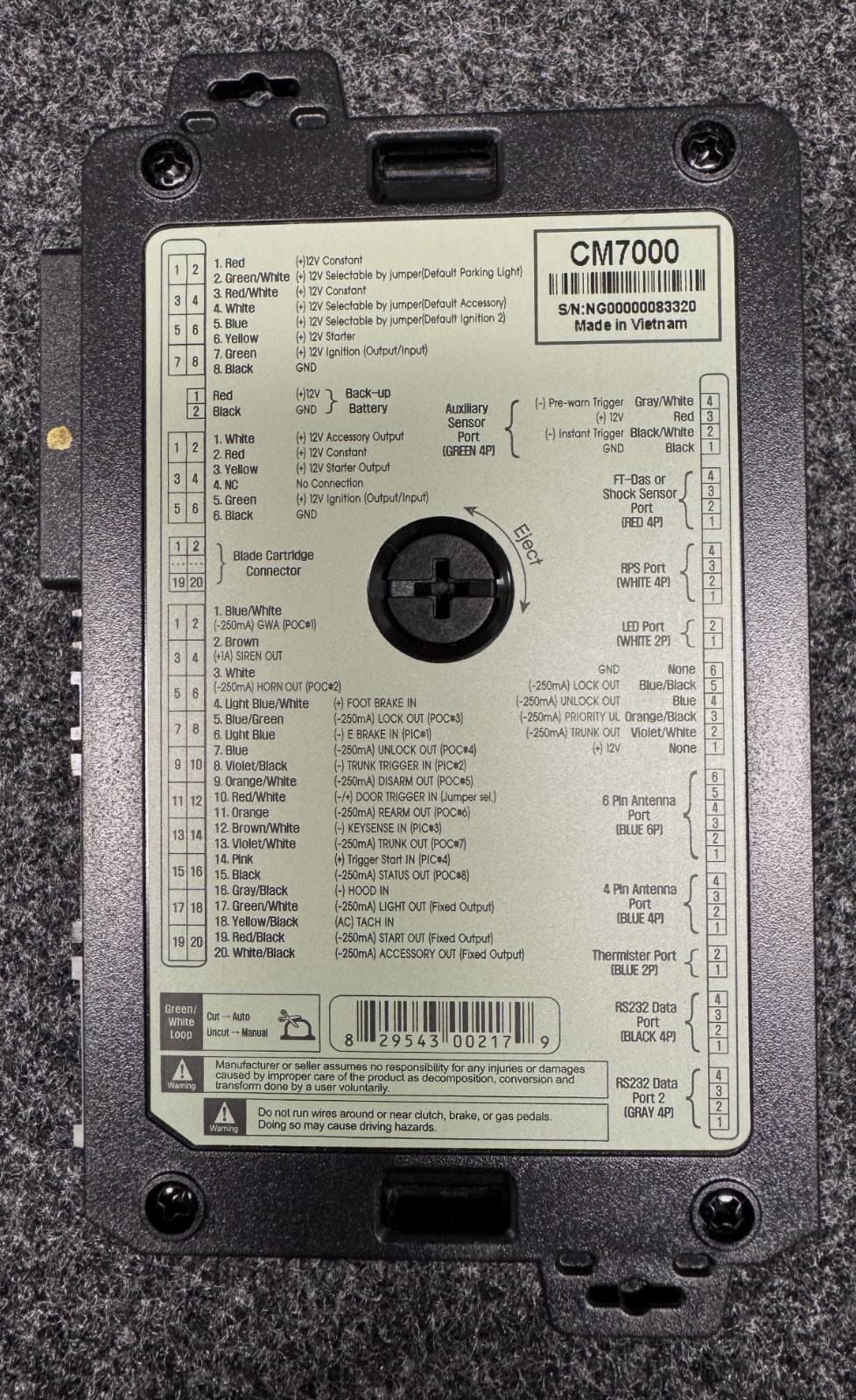 COMPUSTAR CM 7000 NEW-OPEN BOX/NOT USED/BRAIN ONLY/EXACTLY AS SHOWN/FIRSTECH.