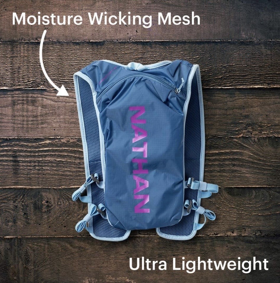 Nathan QuickStart 4L Lightweight Running Hydration Pack 1.5L Blue One Size