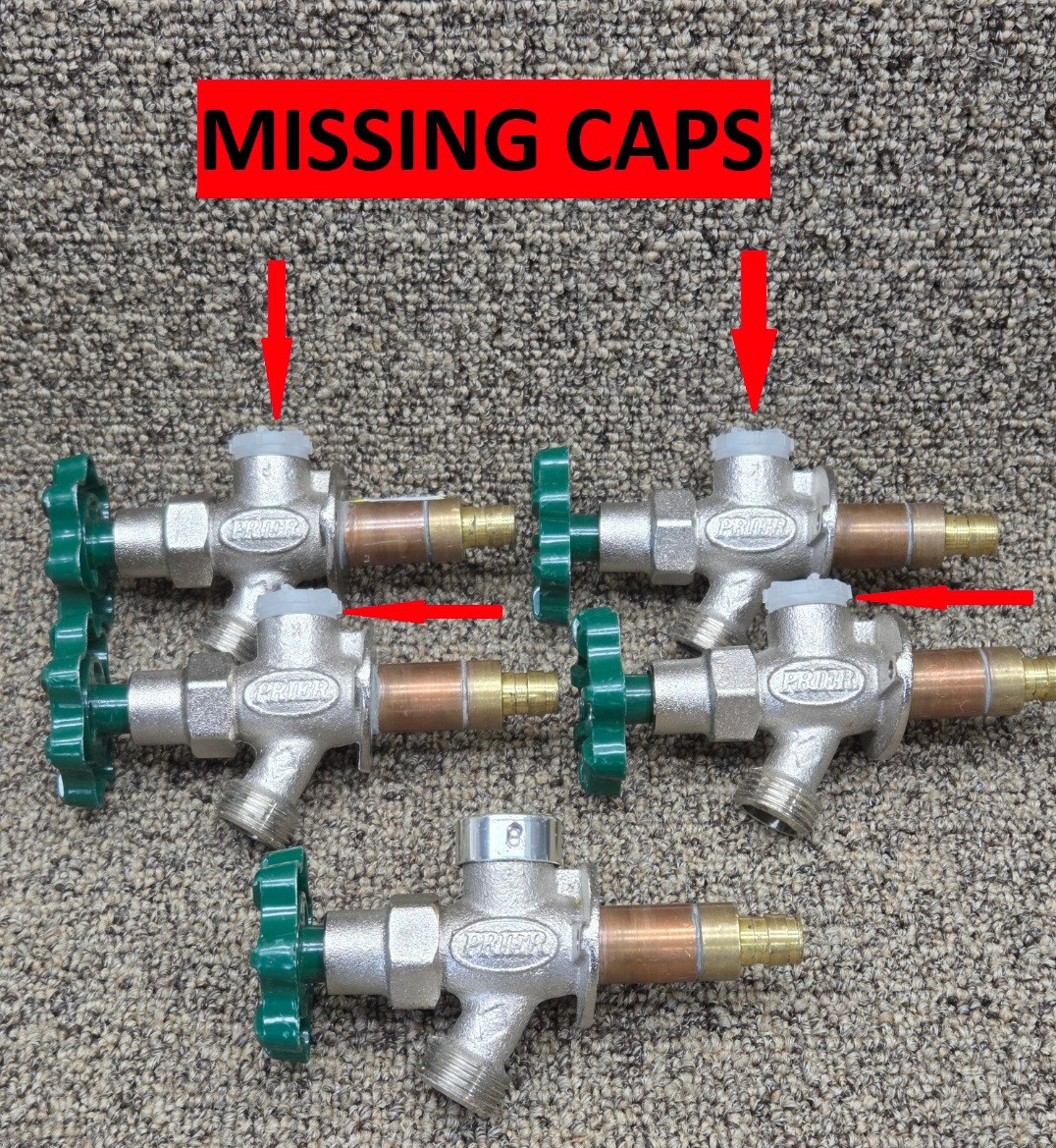 Lot of 5 Prier P-164  Frost Free Anti-Siphon Outdoor Hydrant, 1/2 PEX A
