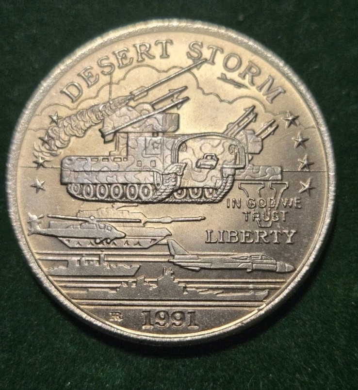 1991 Desert Storm AIM-9 Sidewinder Guided Missile Hutt River Province $5 Coin