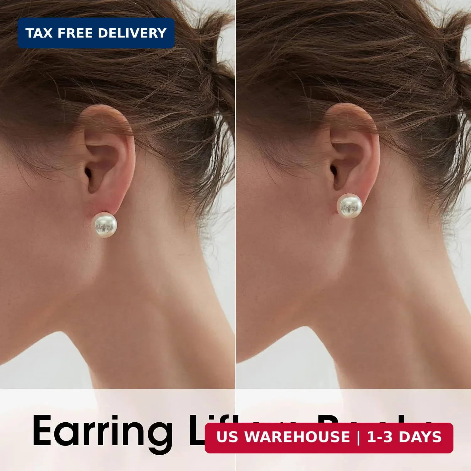 Earring Backs for Droopy Ears Heavy Earrings - Replacements Locking Ear Supports