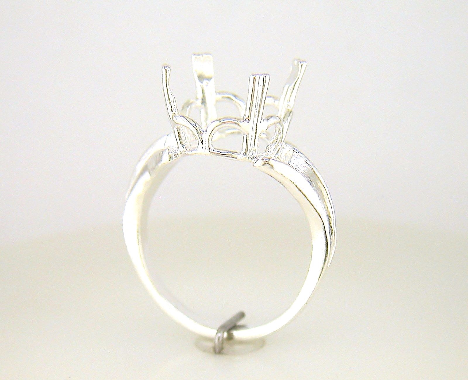 Oval Regalle Solitaire Ring Setting Sterling Silver