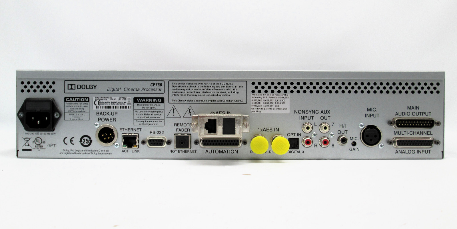 Rack Mount Dolby CP750 Digital Cinema Audio Processor CP-750 #2255