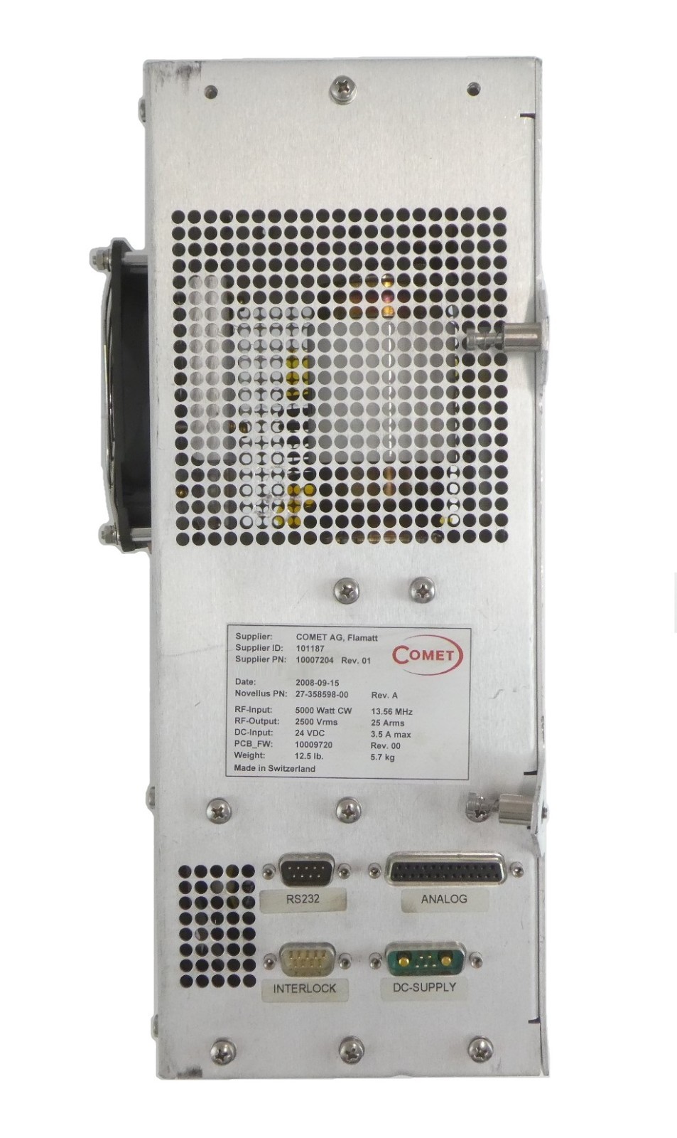 Comet Technologies 10007204 RF Match Novellus 27-358598-00 As-Is