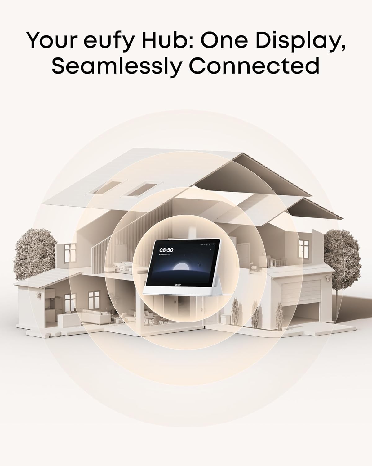 eufy Security eufy Smart Display E10, Smart Home Hub, 8" Control Panel Four View