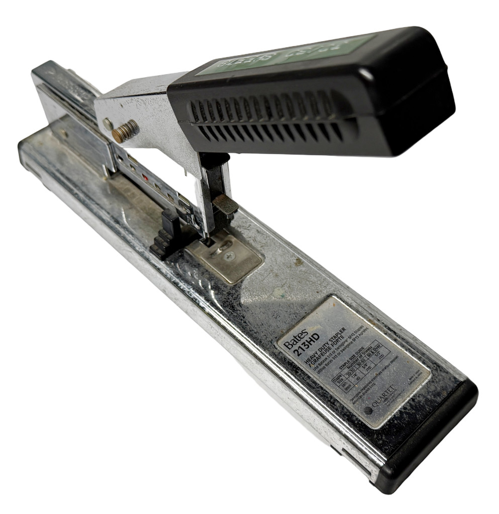Bates 213HD Heavy Duty Stapler 1/4" to 1/2" Vintage Made in Japan