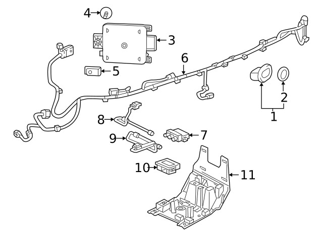 Genuine GM Rear Closure Hands-Free Module Bracket 42485326
