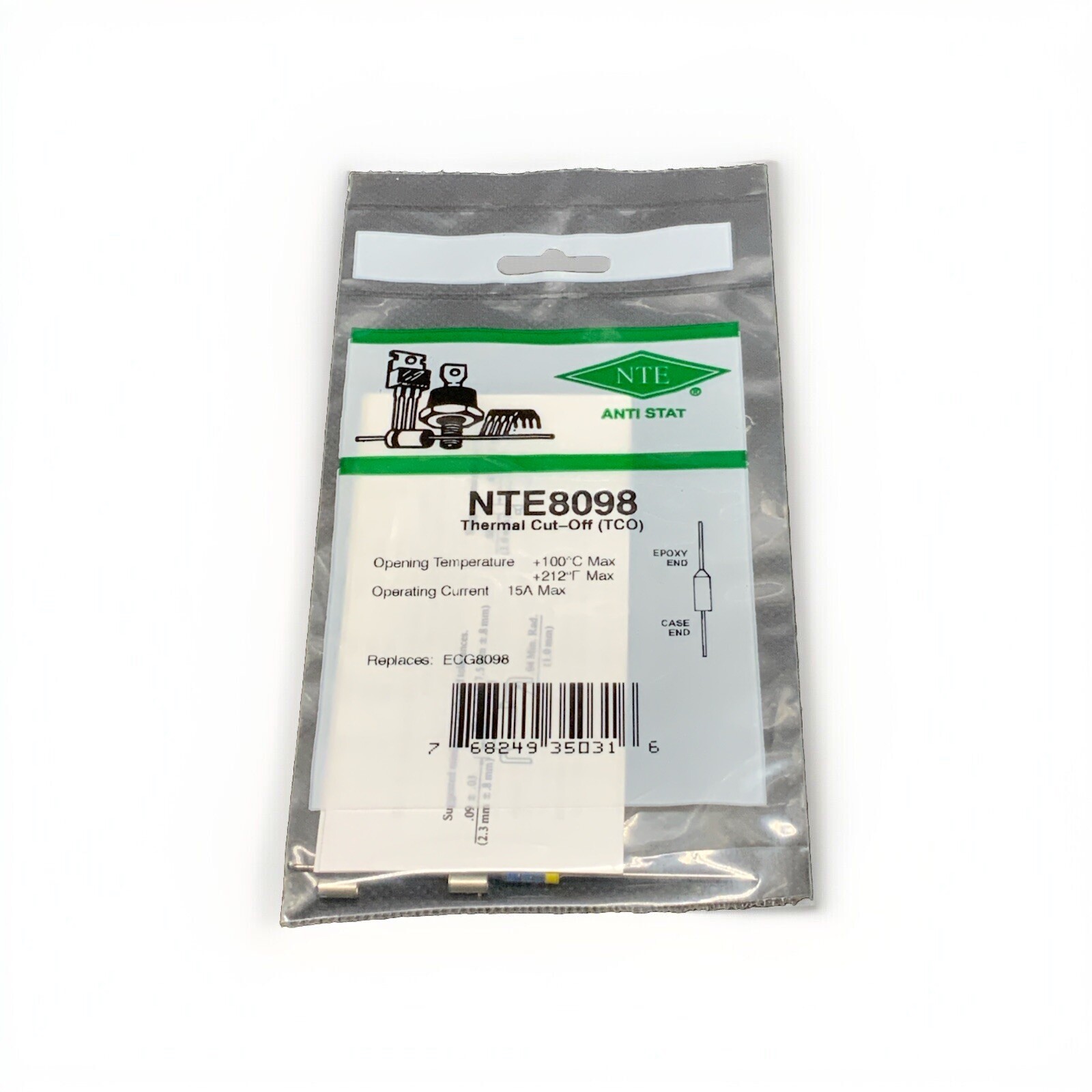 NTE8098 Thermal Cut-Off (TCO) ECG8098