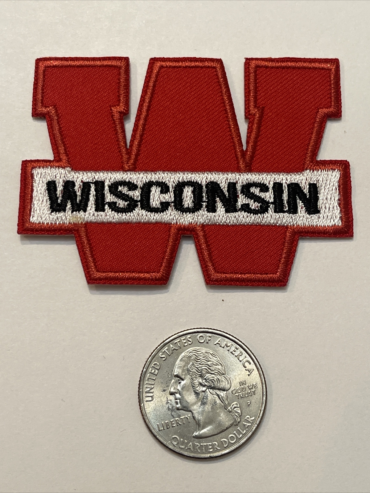 UNIVERSITY OF Wisconsin Badgers Vintage Embroidered Iron on Patch 2.5” X 2”
