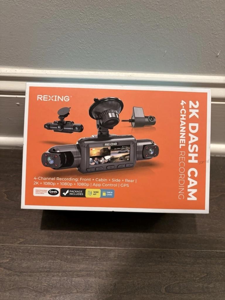 Rexing R4 Pro 2K Front+1080p*3 4CH Dash Cam WiFi GPS Loop Recording park mode
