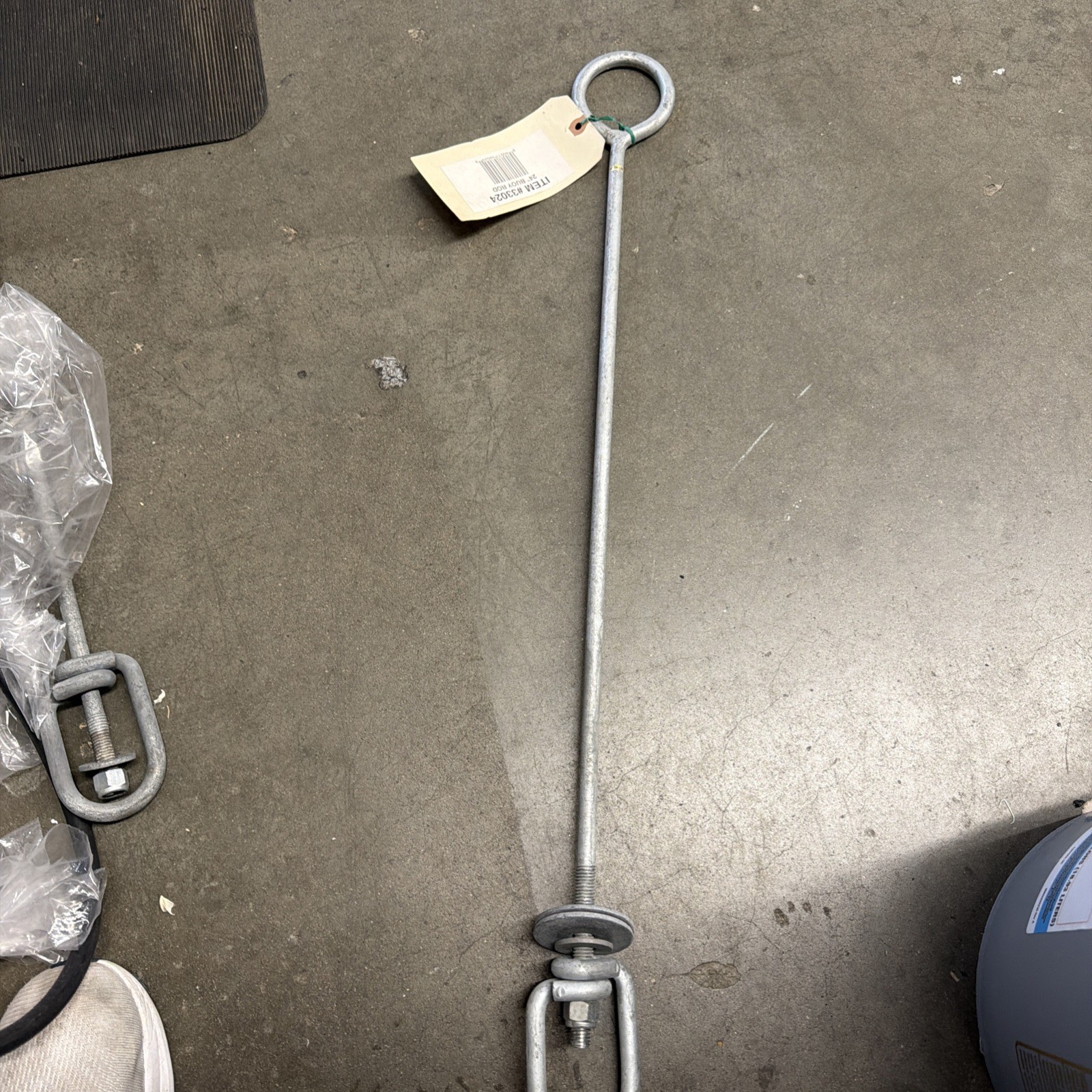Taylor Made Buoy Hardware 1/2" Diameter Galvanized Rod With 4" long Swivel 33024
