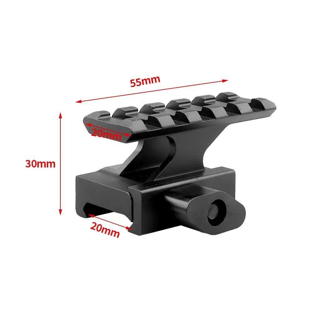 High Riser Rail Mount Scope Mount fits 20mm Picatinny Rail for Red Dot Sight