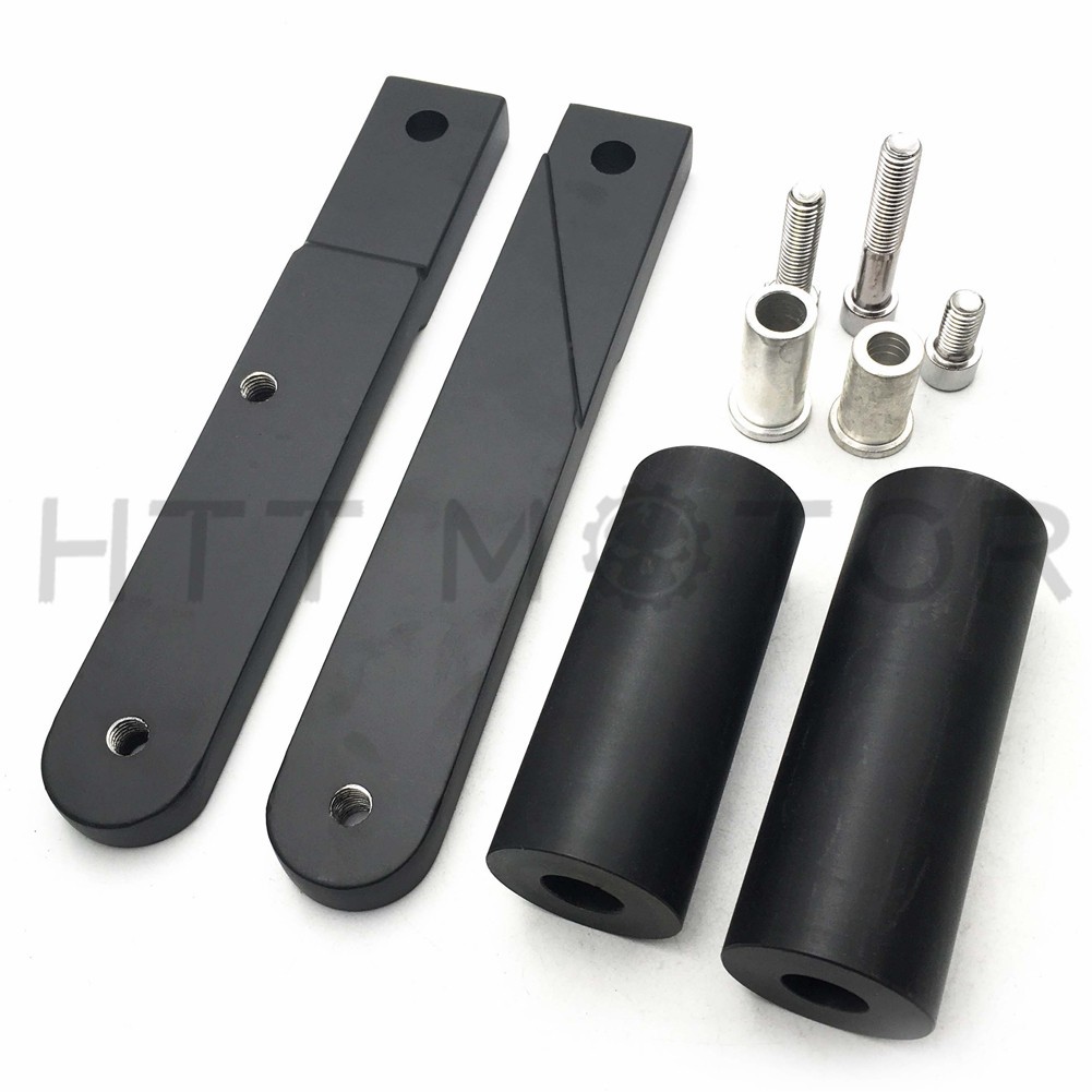 HTTMT For 2009-2012 Honda CBR 600RR No Cut Frame Slider Protector Kit Black